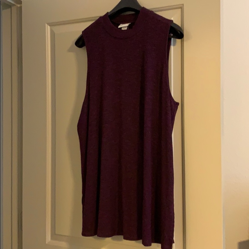 Purple long tank top